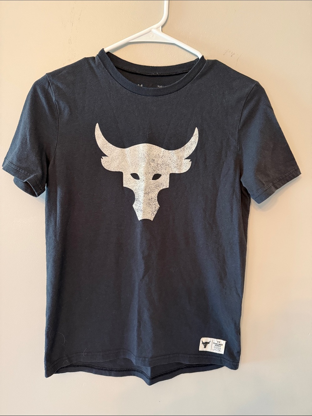 Under Armour Black Tee with Silver Bull Graphic